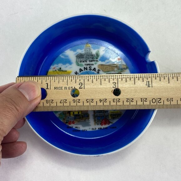 Vintage Souvenir Ashtray Kansas The Sunflower State - Picture 9 of 10